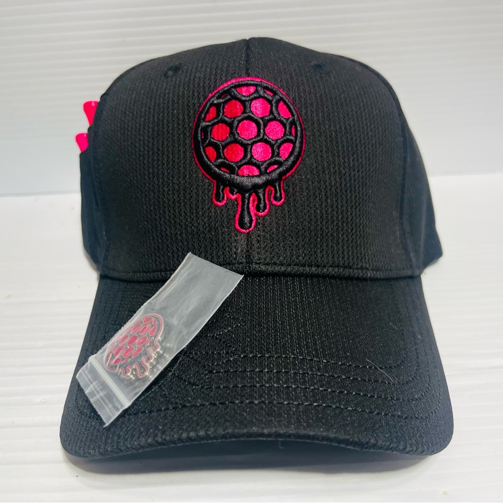 Bonk Golf Men’s Fitted Golf Hat w/Tee Holder & Magnetic Ball Marker Size - M-L - Picture 2 of 9